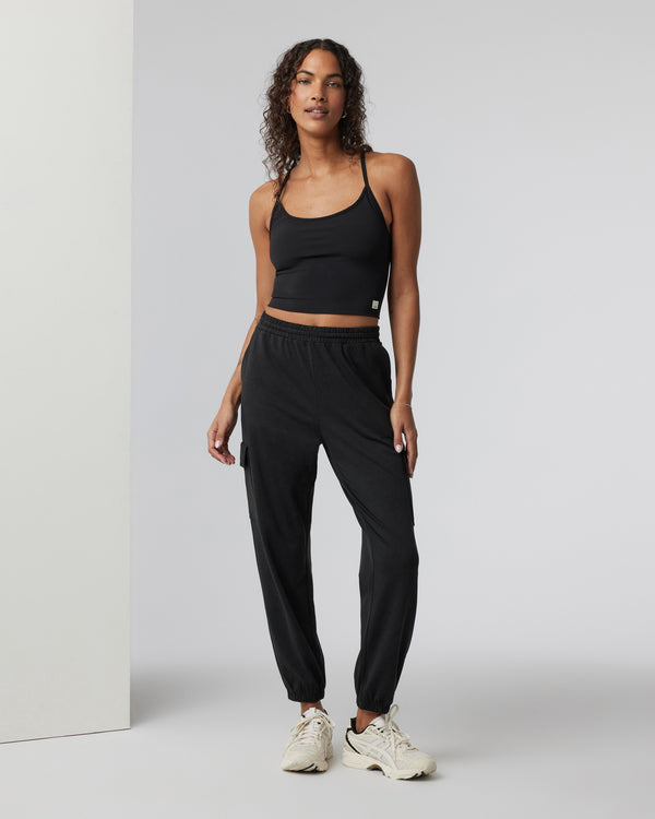 Boyfriend Cargo Jogger | Black Heather